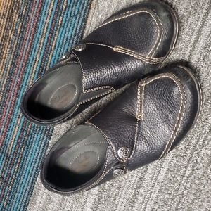 Clarks Collection Black Slide On Flats Sz 6
